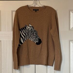 Banana Republic Merino Blend Zebra Crewneck Sweater